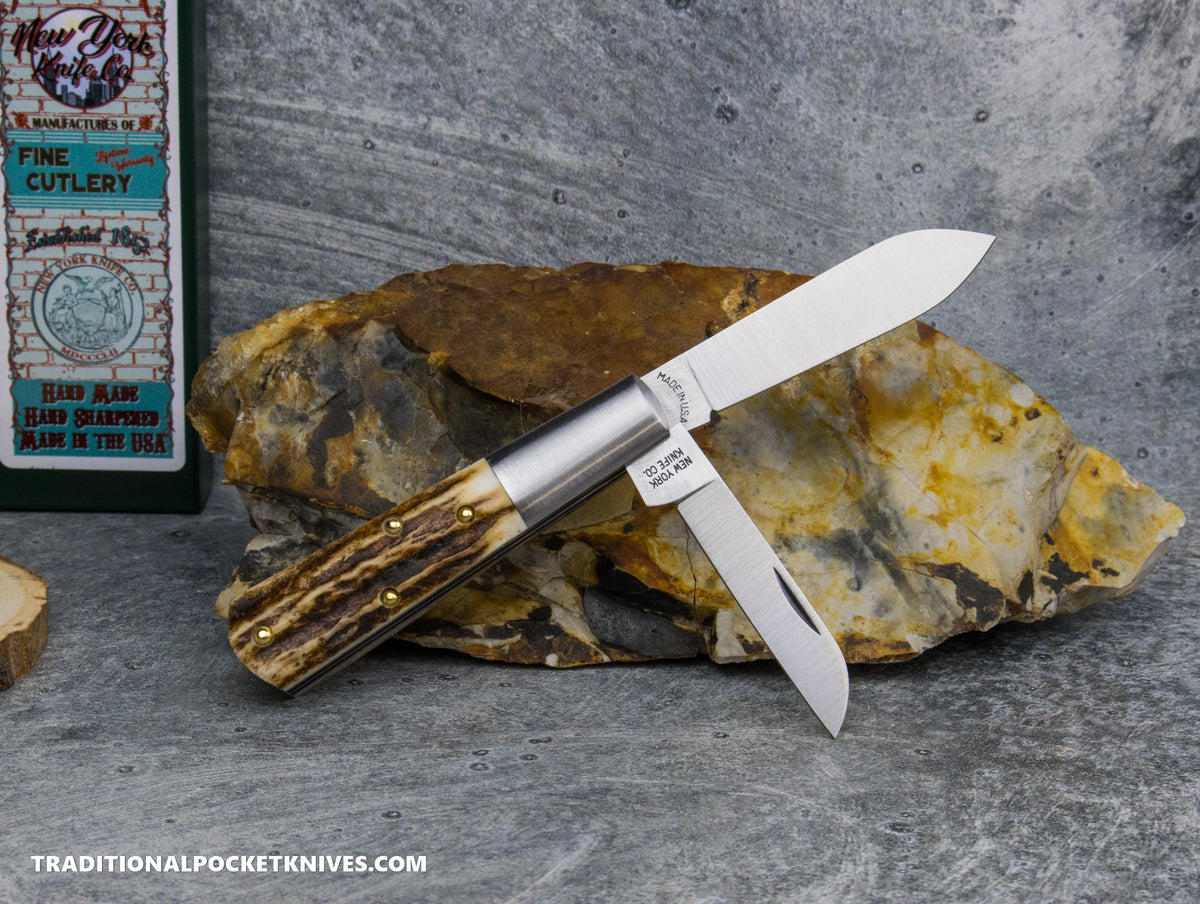 Cooper Cutlery New York Knife Co. Barlow Stag (2506 S) - 02/26