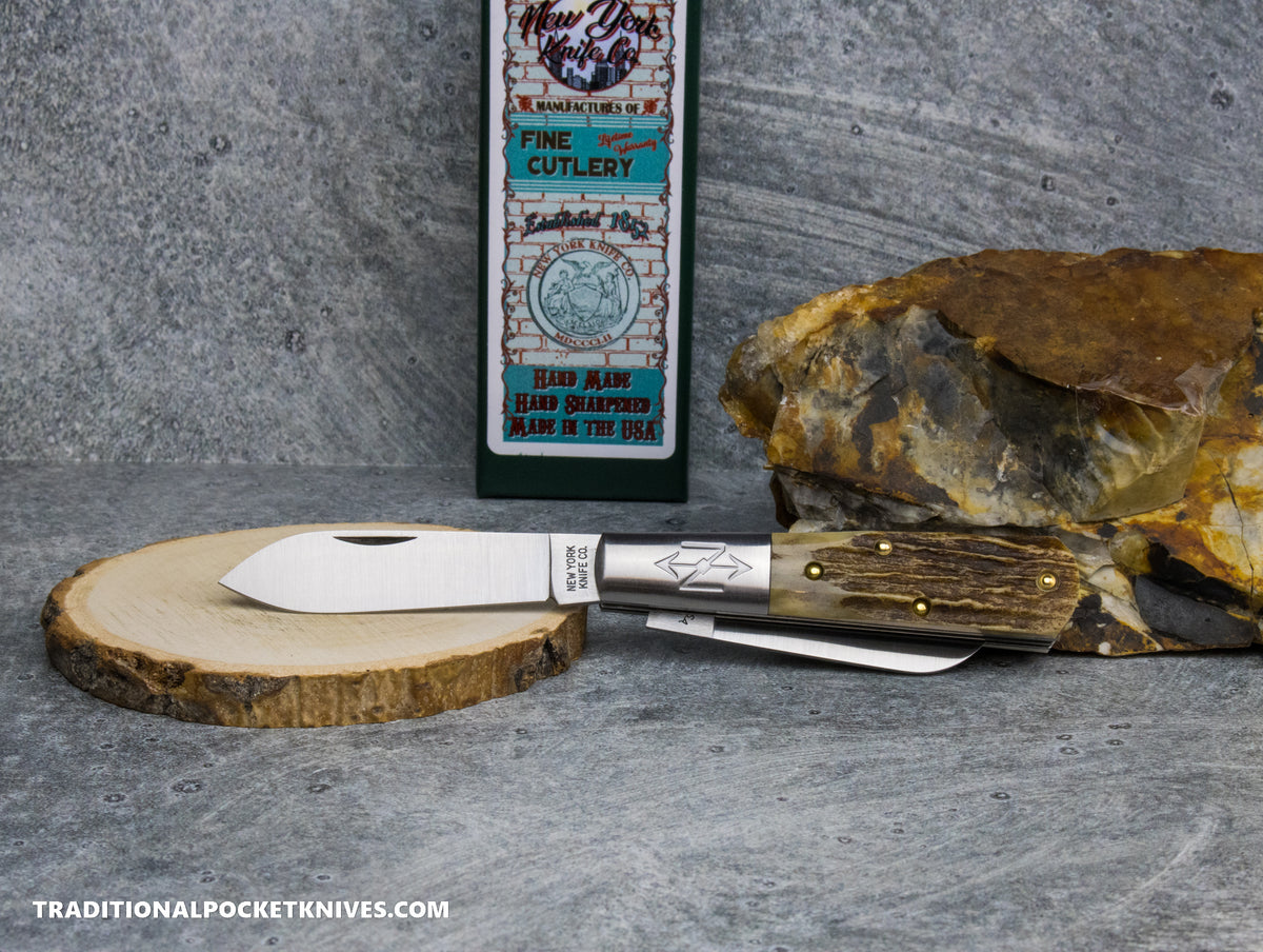 Cooper Cutlery New York Knife Co. Barlow Stag (2506 S) - 02/26