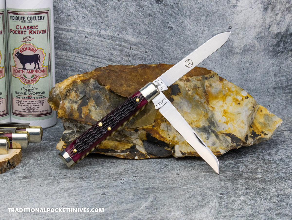 Great Eastern Cutlery #412226 Tidioute Cutlery Town Physician Black Raspberry Jigged Bone