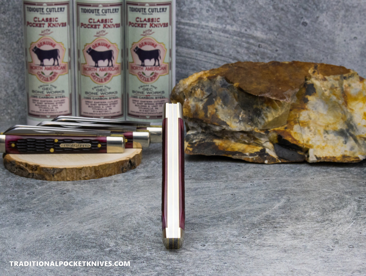Great Eastern Cutlery #412226 Tidioute Cutlery Town Physician Black Raspberry Jigged Bone