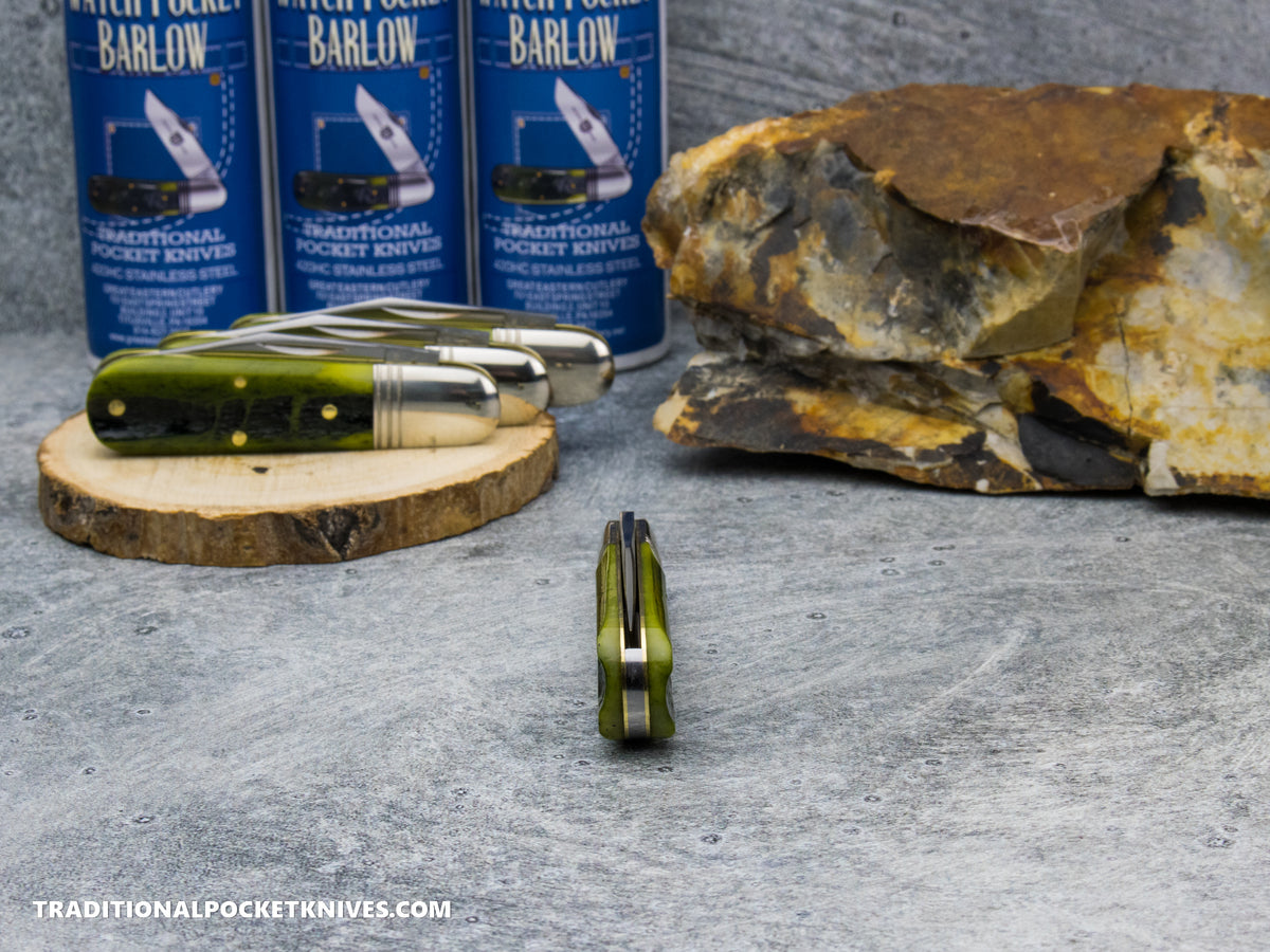 Great Eastern Cutlery #251125SS "Practical Knives" Watch Pocket Barlow Spring Green Marrow Bone