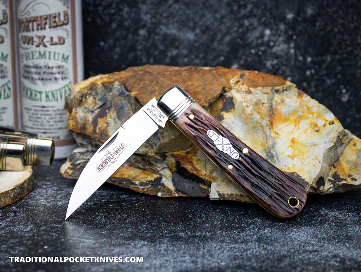 Great Eastern Cutlery #470124 Northfield UNXLD Viper Purple Sage Horsecut India Bone