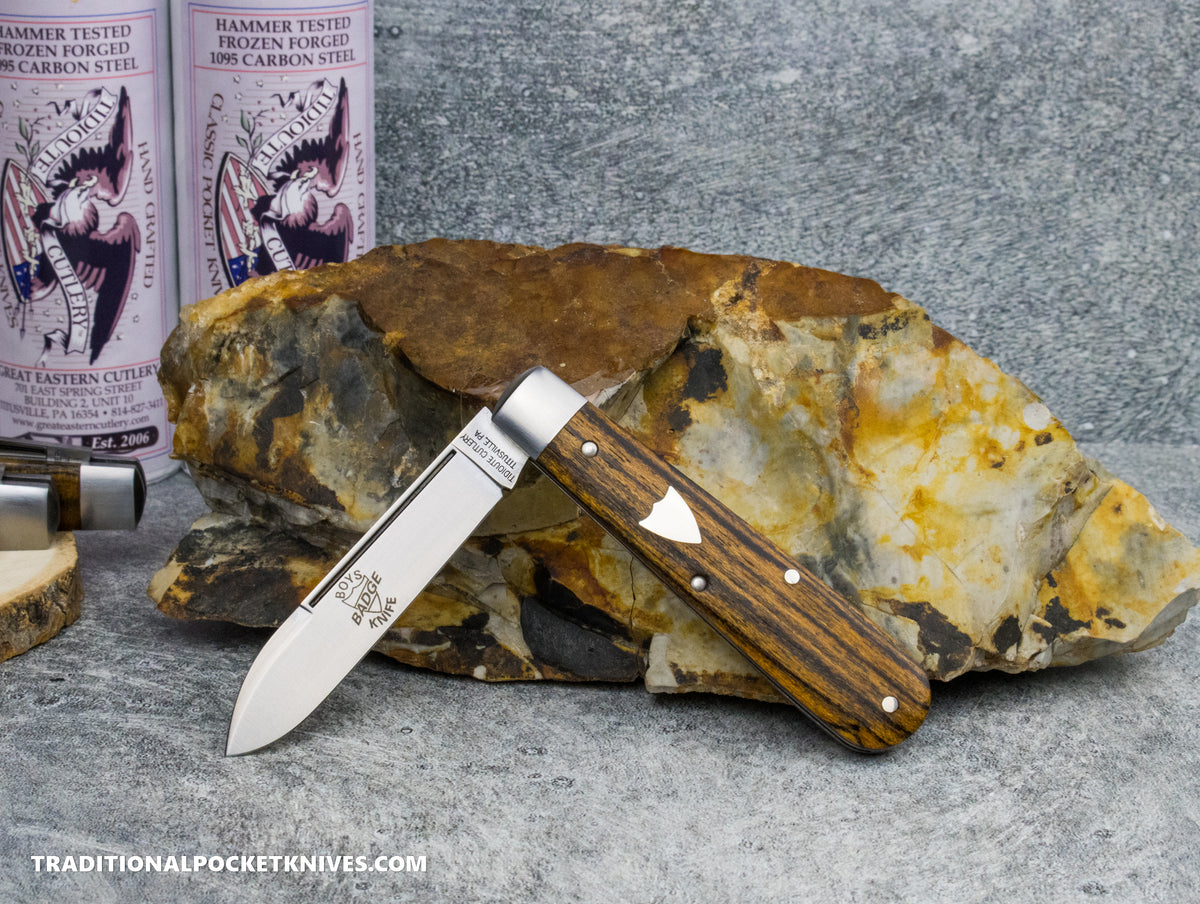 Great Eastern Cutlery #152125 Tidioute Cutlery Boys Badge Knife Mexican Bocote Wood