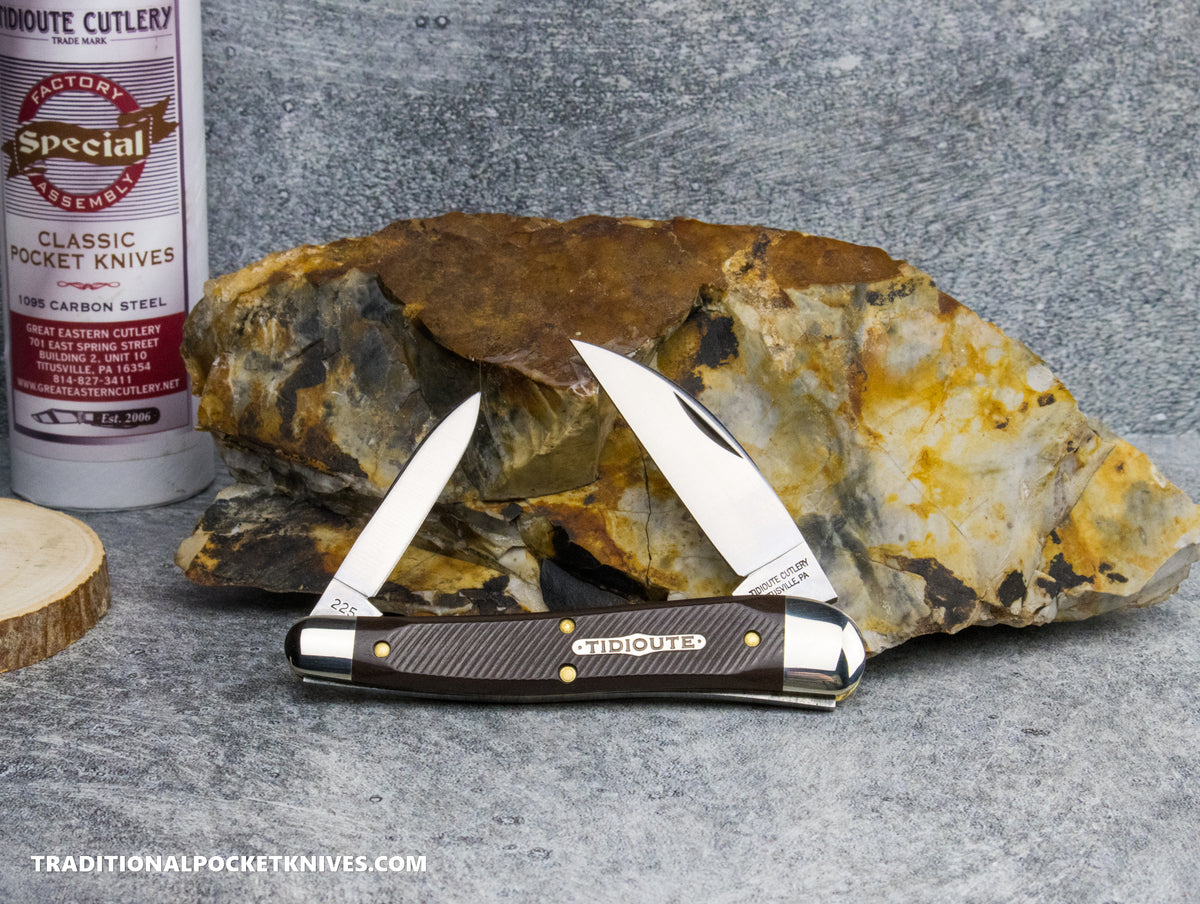 Great Eastern Cutlery #380225 Tidioute Cutlery Special Factory Assembly Campfire Whittler Rosedale Richlite