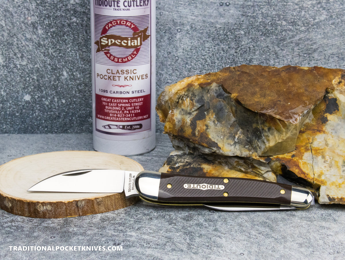 Great Eastern Cutlery #380225 Tidioute Cutlery Special Factory Assembly Campfire Whittler Rosedale Richlite