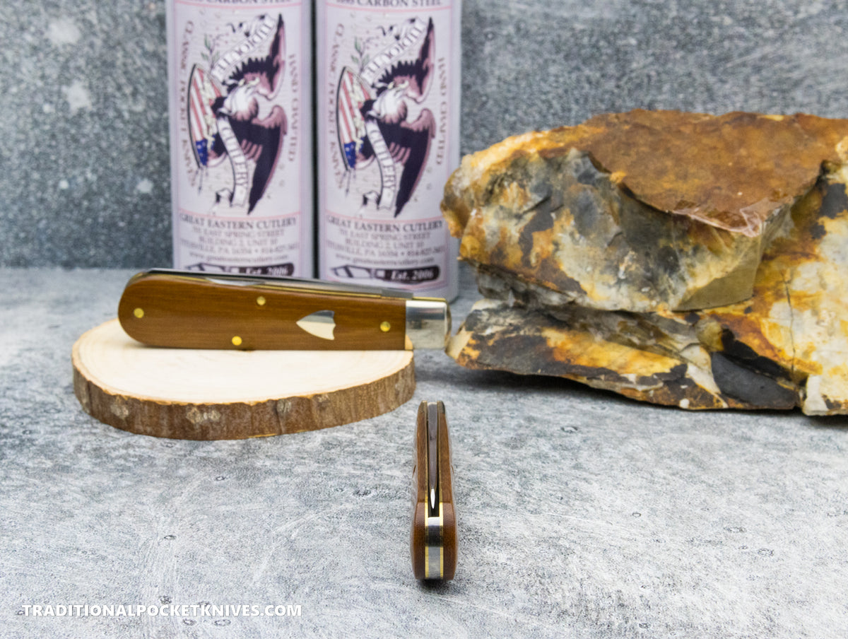 Great Eastern Cutlery #394124 Tidioute Cutlery Special Factory Assembly Colt Cutter Natural Linen Micarta