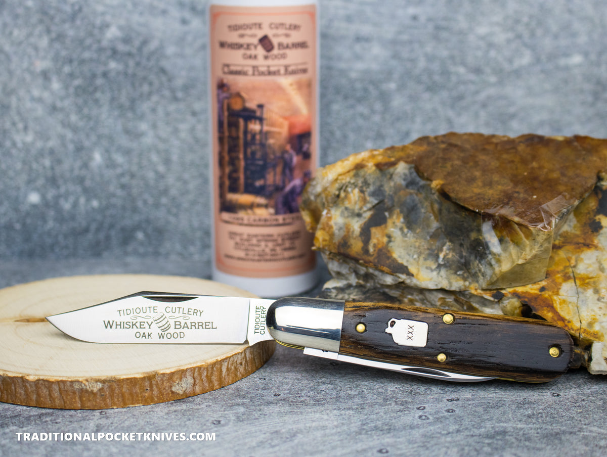 Great Eastern Cutlery #781224 Tidioute Cutlery Bullet End Barlow Charred Barrel Oak