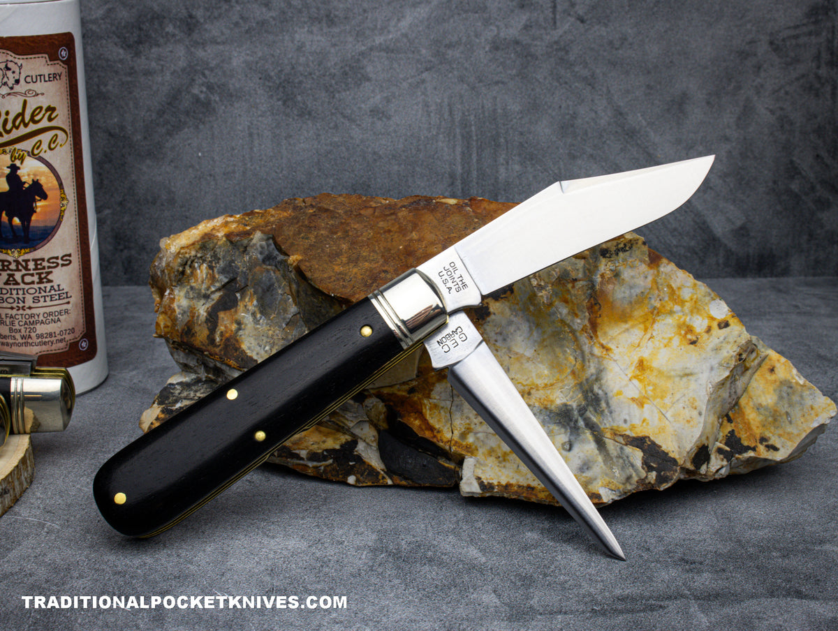 Great Eastern Cutlery #861223P Waynorth Cutlery Harness Jack Gabon Ebony Wood