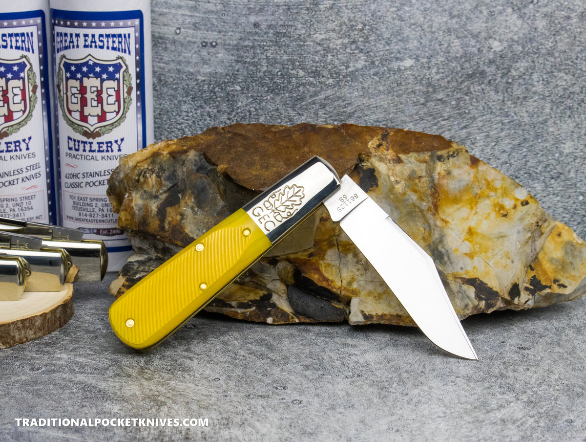 Great Eastern Cutlery #861125SS Barlow Yellow Sawcut Bone