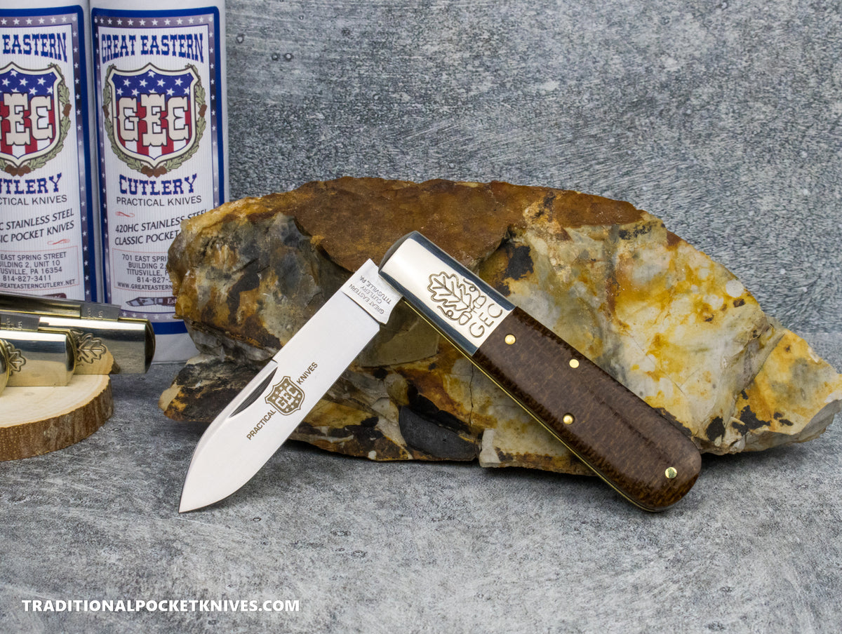 Great Eastern Cutlery #862125SS Barlow Brown Burlap Micarta