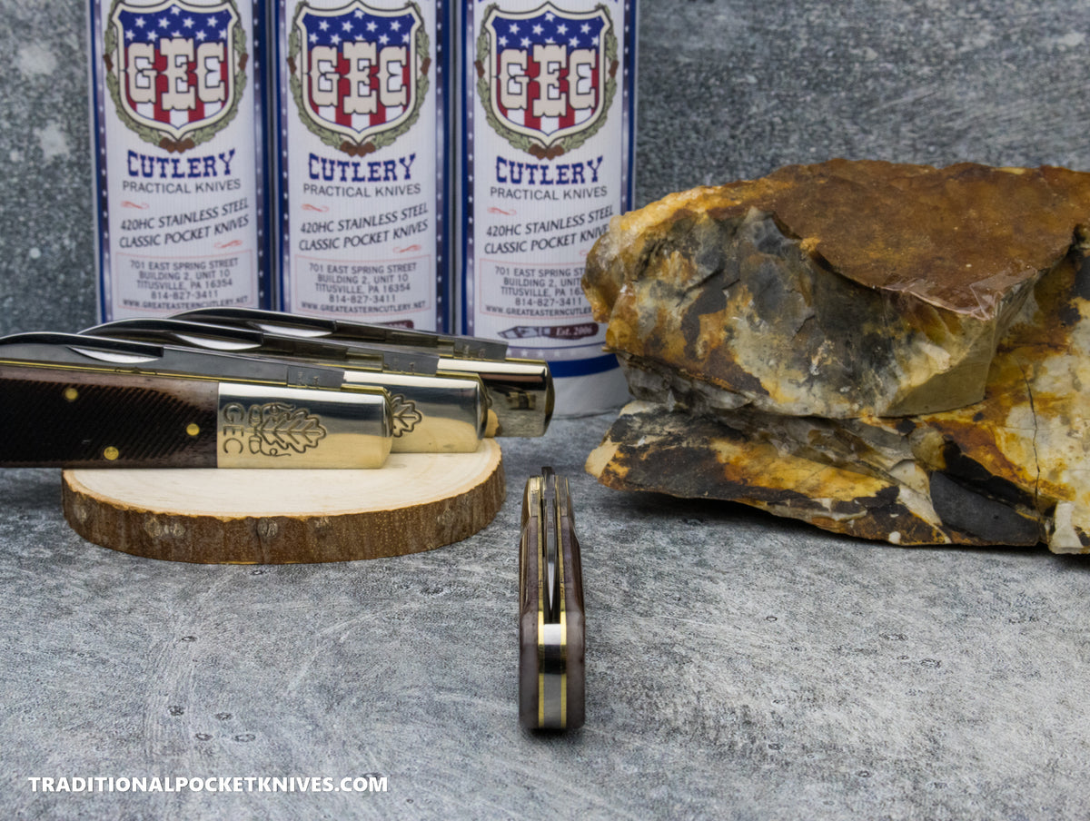 Great Eastern Cutlery #862125SS Barlow Classic Brown Sawcut Bone