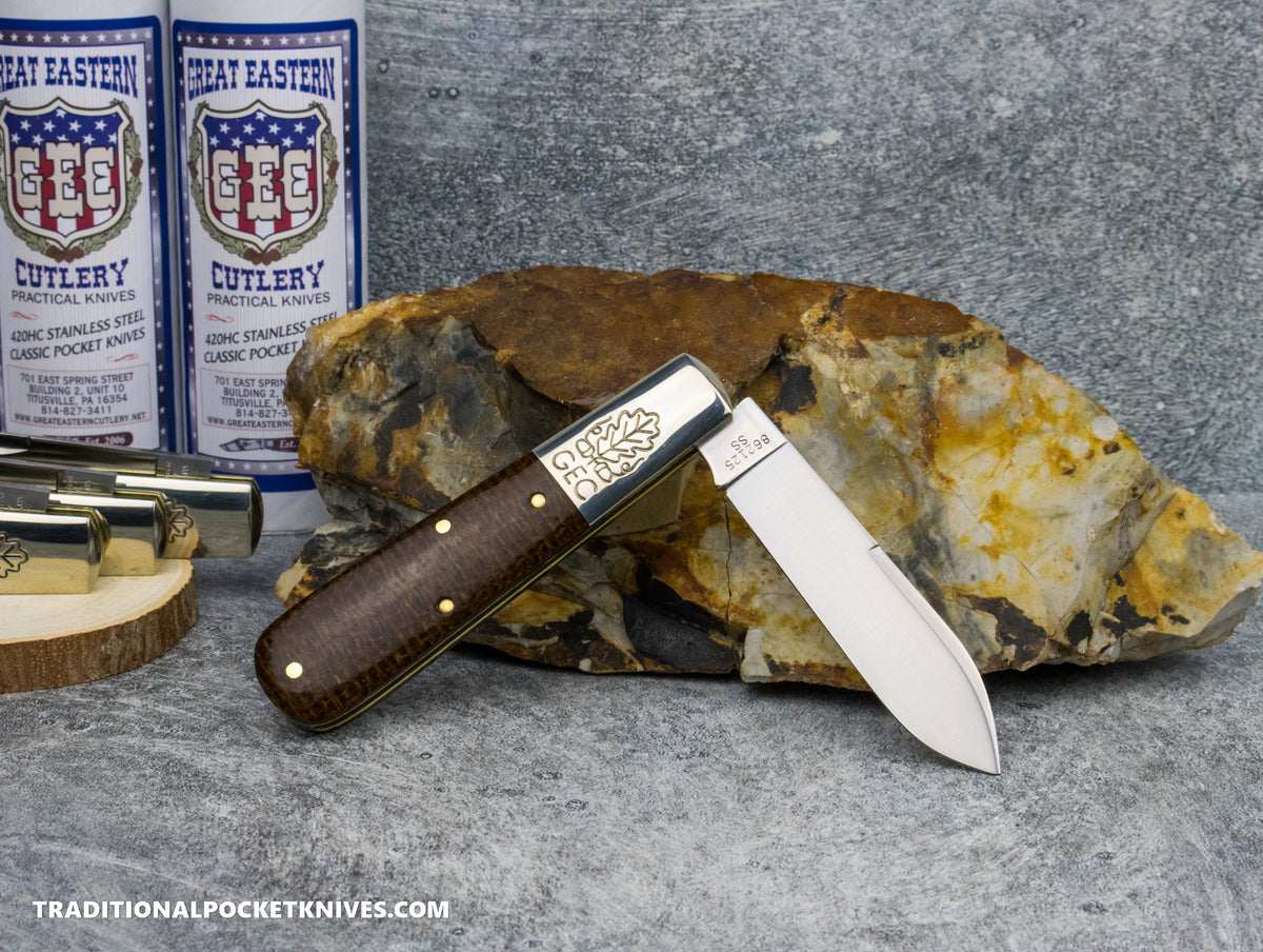 Great Eastern Cutlery #862125SS Barlow Brown Burlap Micarta