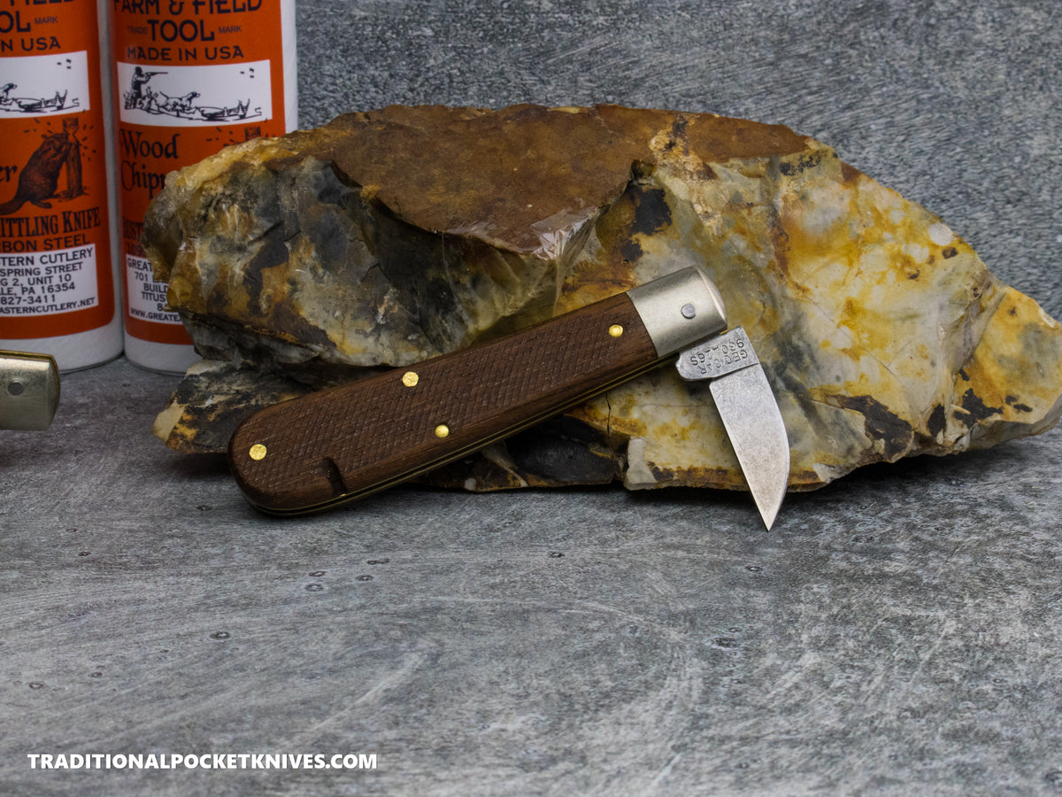 Great Eastern Cutlery #930126S Farm&Field Tool Rustic Whittling Knife Antique Wormy Chestnut