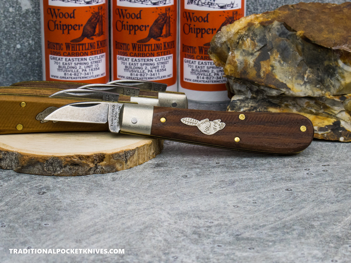 Great Eastern Cutlery #930126S Farm&Field Tool Rustic Whittling Knife Antique Wormy Chestnut