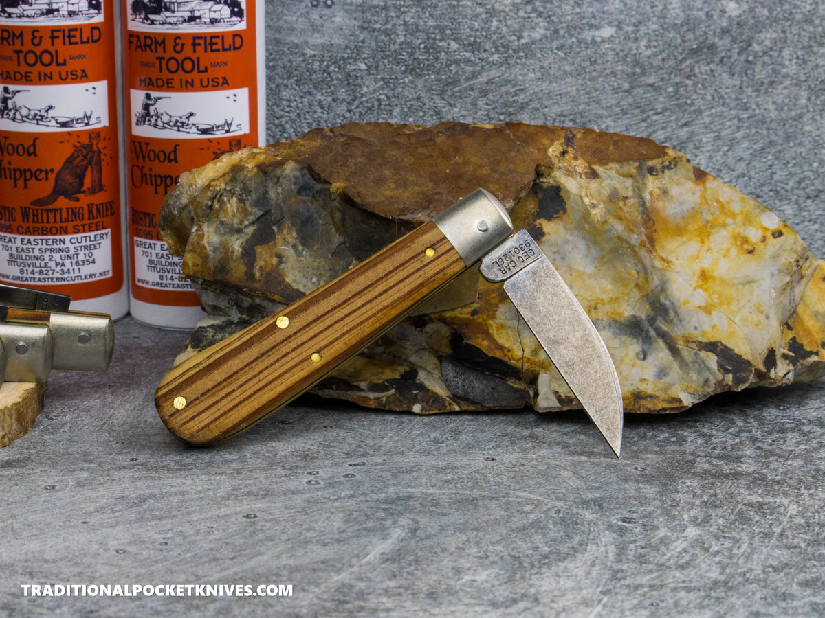 Great Eastern Cutlery #930126L Farm&Field Tool Rustic Whittling Knife Antique Heart Pine Wood