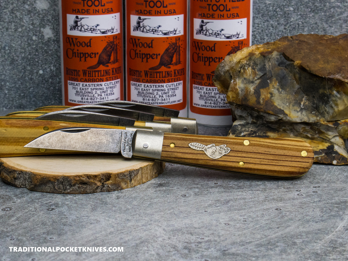 Great Eastern Cutlery #930126L Farm&Field Tool Rustic Whittling Knife Antique Heart Pine Wood