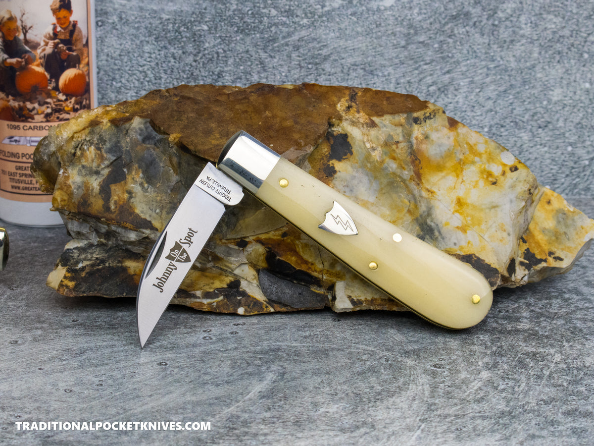 Great Eastern Cutlery #930126L Tidioute Cutlery Whittling Knife Smooth White Bone