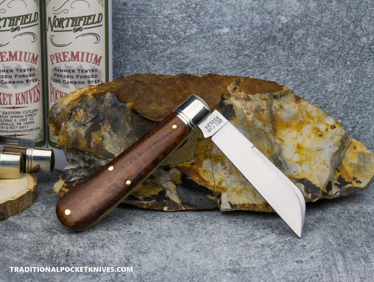 Great Eastern Cutlery #933124 Northfield UNXLD Ram Foot Snakewood Satin