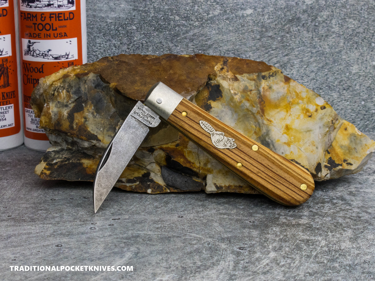 Great Eastern Cutlery #930126L Farm&Field Tool Rustic Whittling Knife Antique Heart Pine Wood