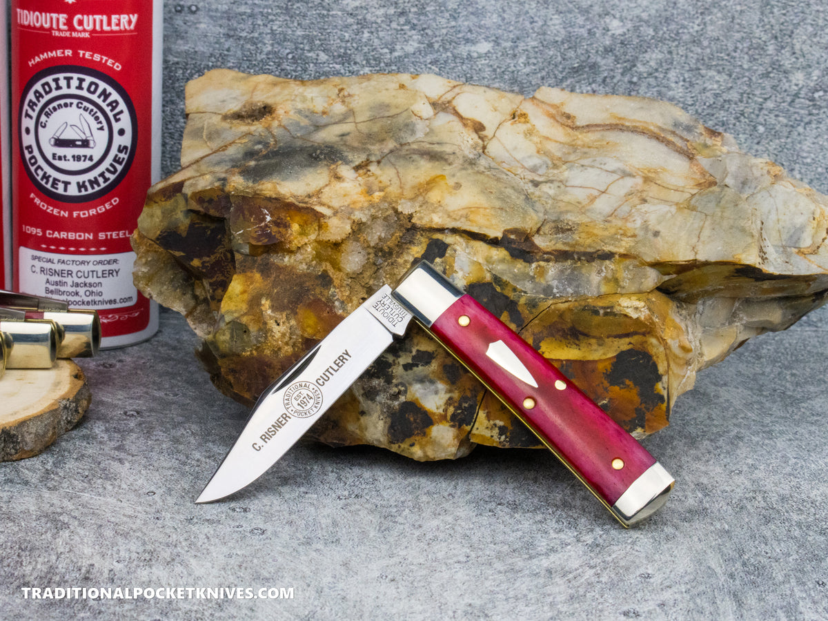 Great Eastern Cutlery #941125 Tidioute Cutlery Liberty Special Factory Order Smooth Red Bone