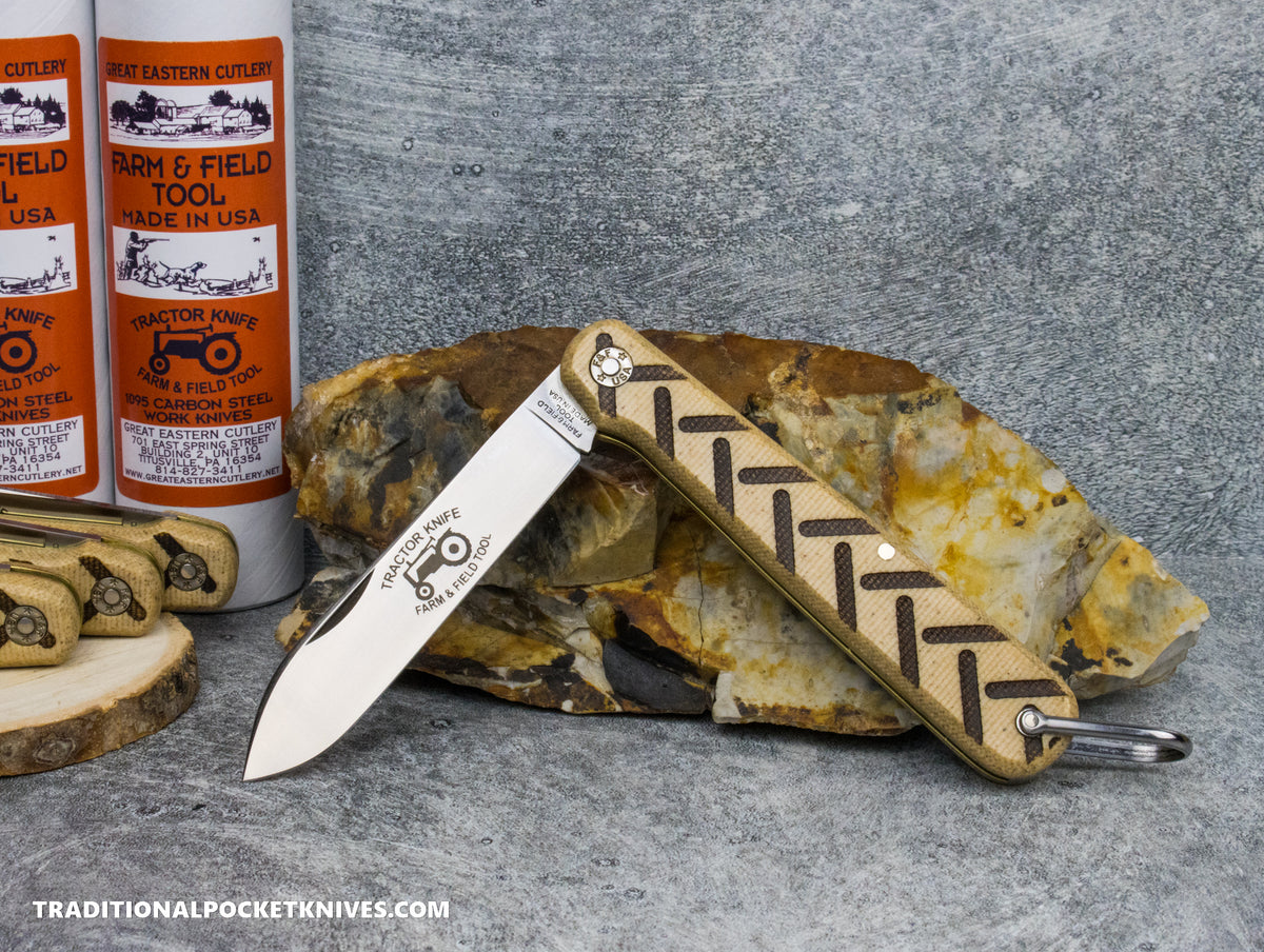 Great Eastern Cutlery #962125 Farm and Field Tool Tractor Knife Traction Jigged Muslin Micarta