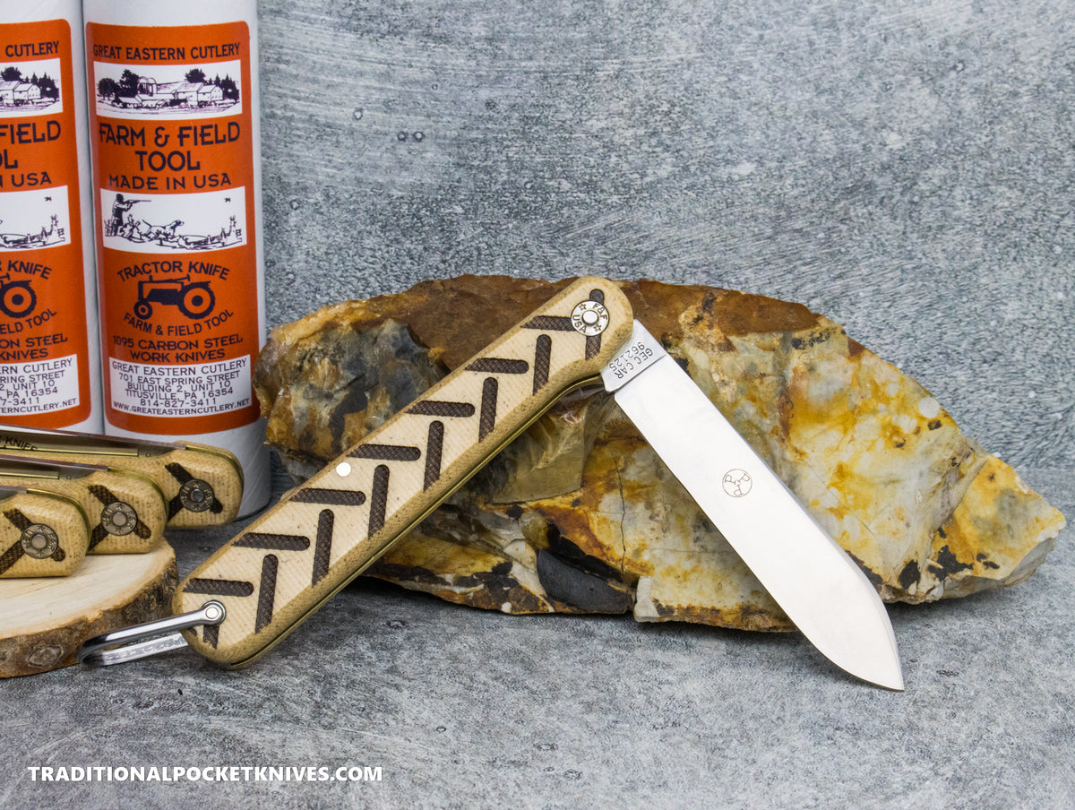 Great Eastern Cutlery #962125 Farm and Field Tool Tractor Knife Traction Jigged Muslin Micarta