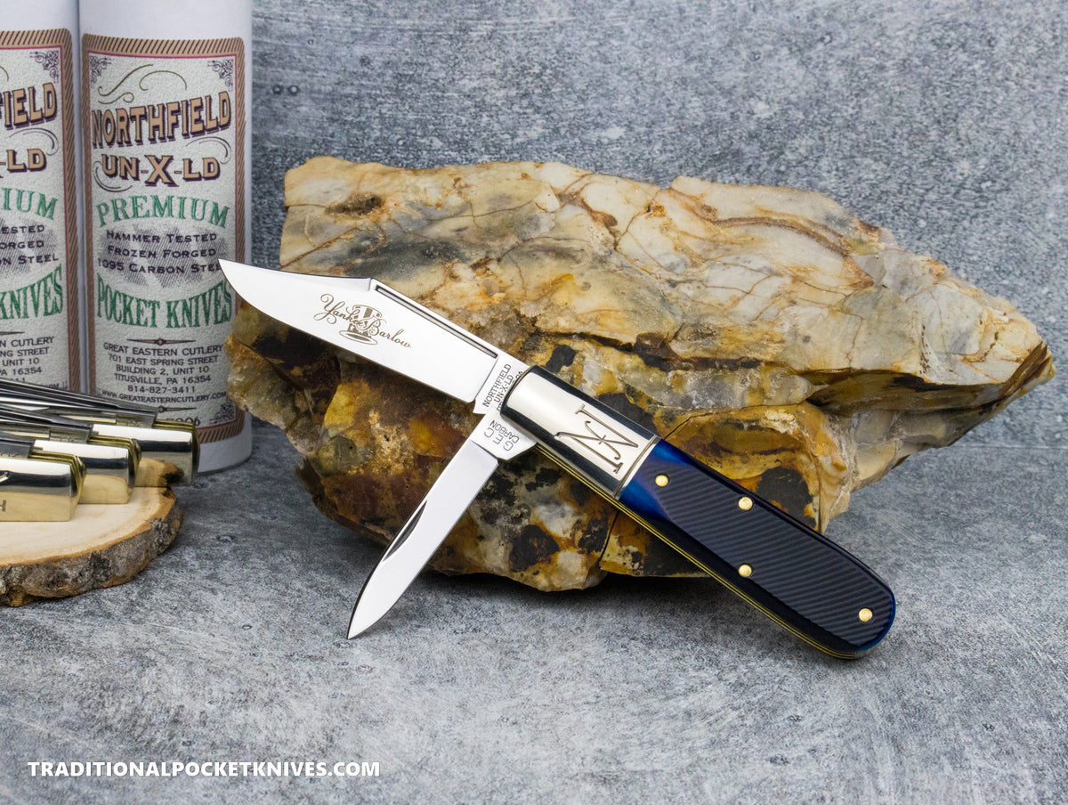 Great Eastern Cutlery #771225 Northfield UNXLD Yankee Barlow Blueberry Sawcut Bone