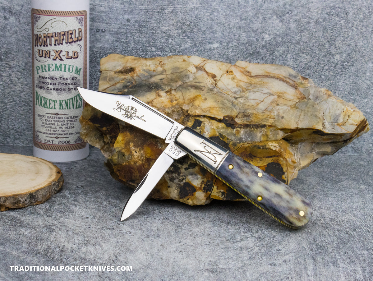 Great Eastern Cutlery #771225 Northfield UNXLD Yankee Barlow Dyed Smooth Camel Bone #1