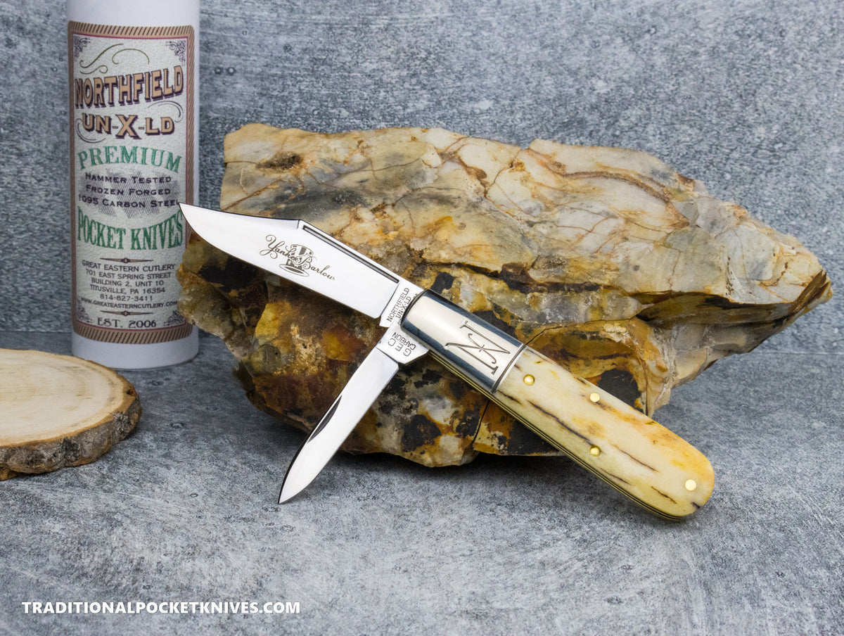 Great Eastern Cutlery #771225 Northfield UNXLD Yankee Barlow Dyed Smooth Camel Bone #2