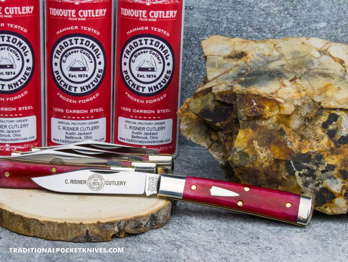 Great Eastern Cutlery #941125 Tidioute Cutlery Liberty Special Factory Order Smooth Red Bone
