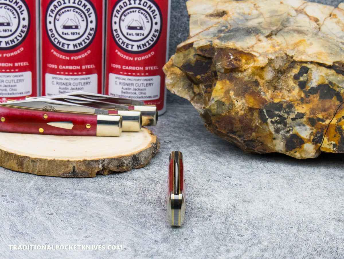 Great Eastern Cutlery #941125 Tidioute Cutlery Liberty Special Factory Order Smooth Red Bone