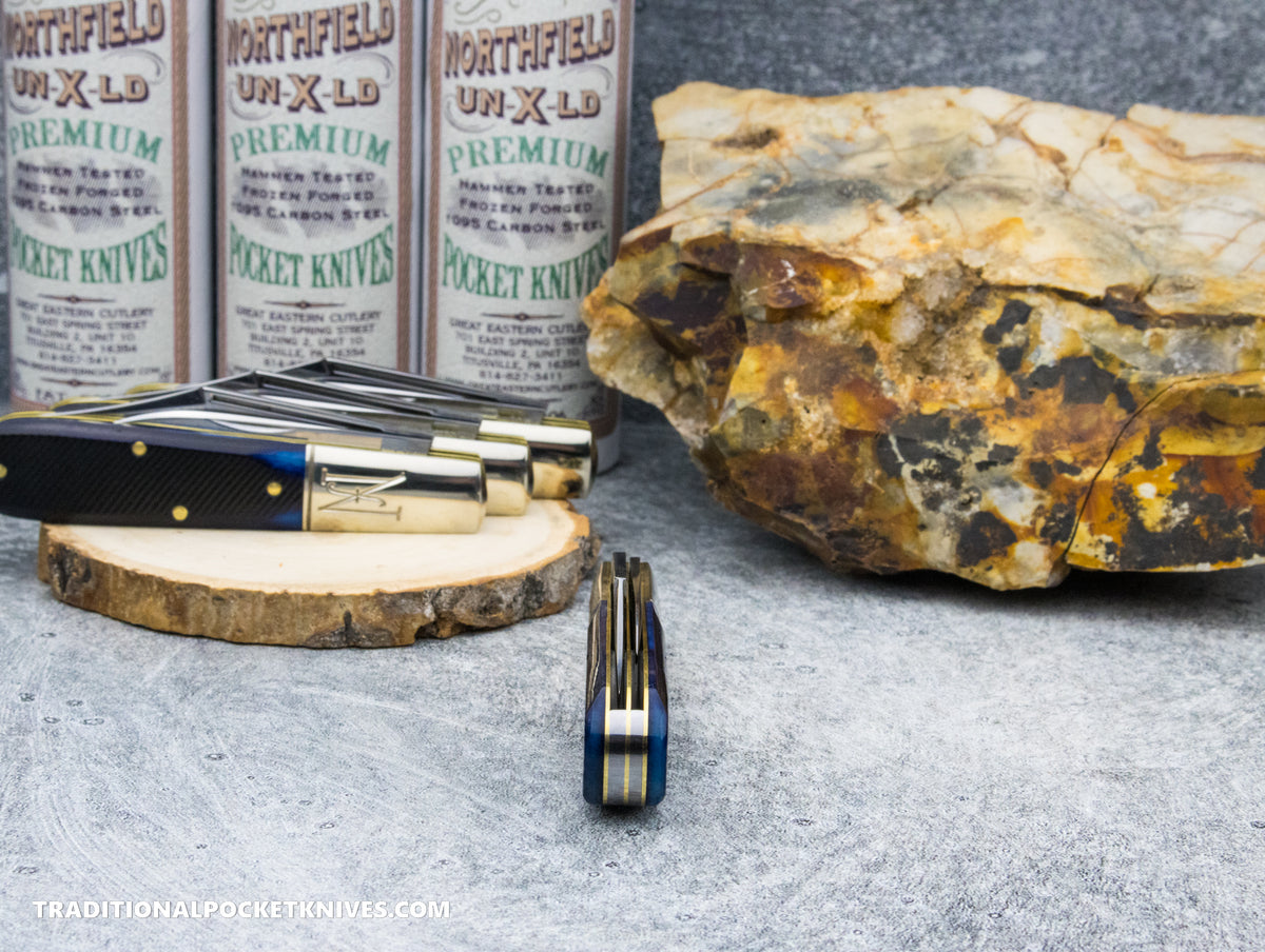 Great Eastern Cutlery #771225 Northfield UNXLD Yankee Barlow Blueberry Sawcut Bone
