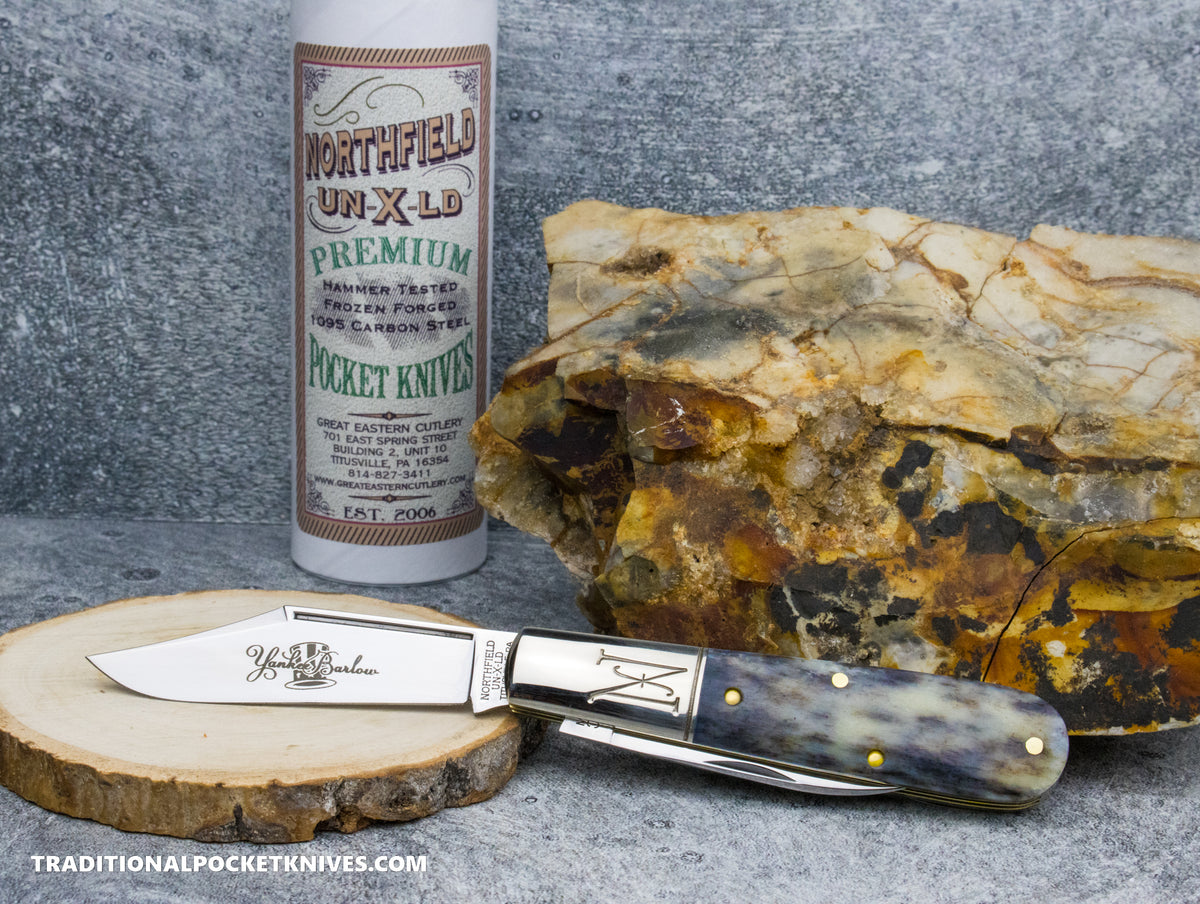 Great Eastern Cutlery #771225 Northfield UNXLD Yankee Barlow Dyed Smooth Camel Bone #1