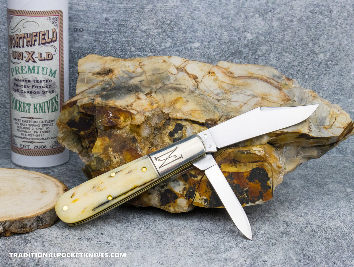 Great Eastern Cutlery #771225 Northfield UNXLD Yankee Barlow Dyed Smooth Camel Bone #2