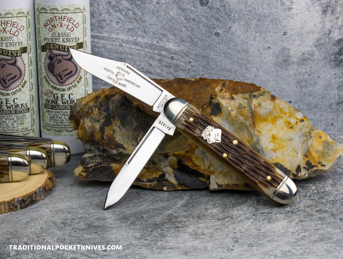 Great Eastern Cutlery #541225 Northfield UNXLD Jumbo Stockpen Jack Frontier Jigged Bone