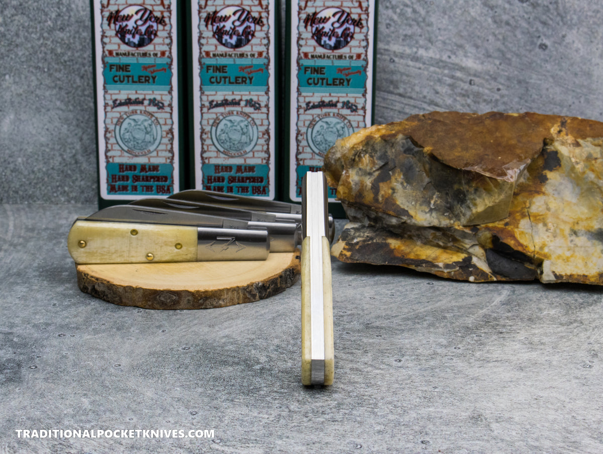 Cooper Cutlery New York Knife Co. Barlow Natural Sawcut Bone (1506 N SC)