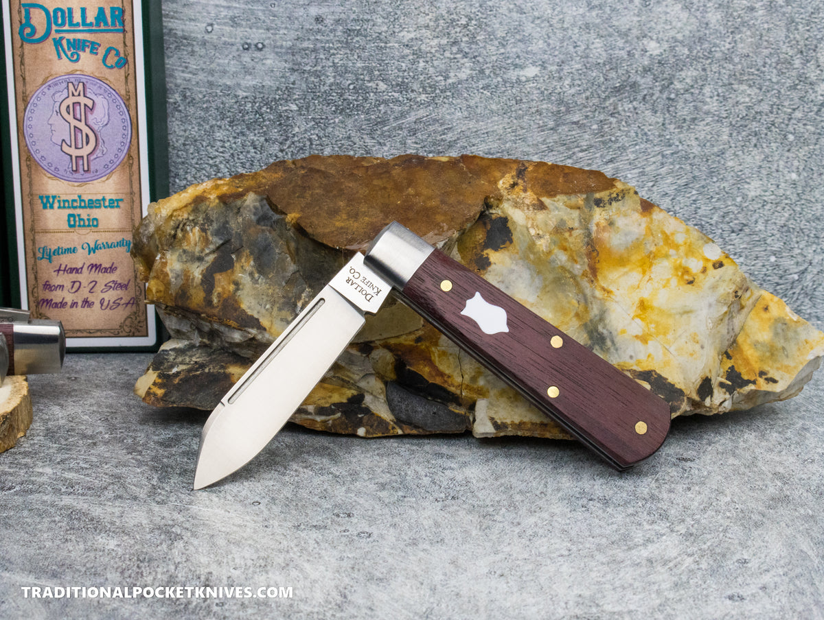 Cooper Cutlery Dollar Knife Co. Bloodwood White Shield Jack (BW WS)