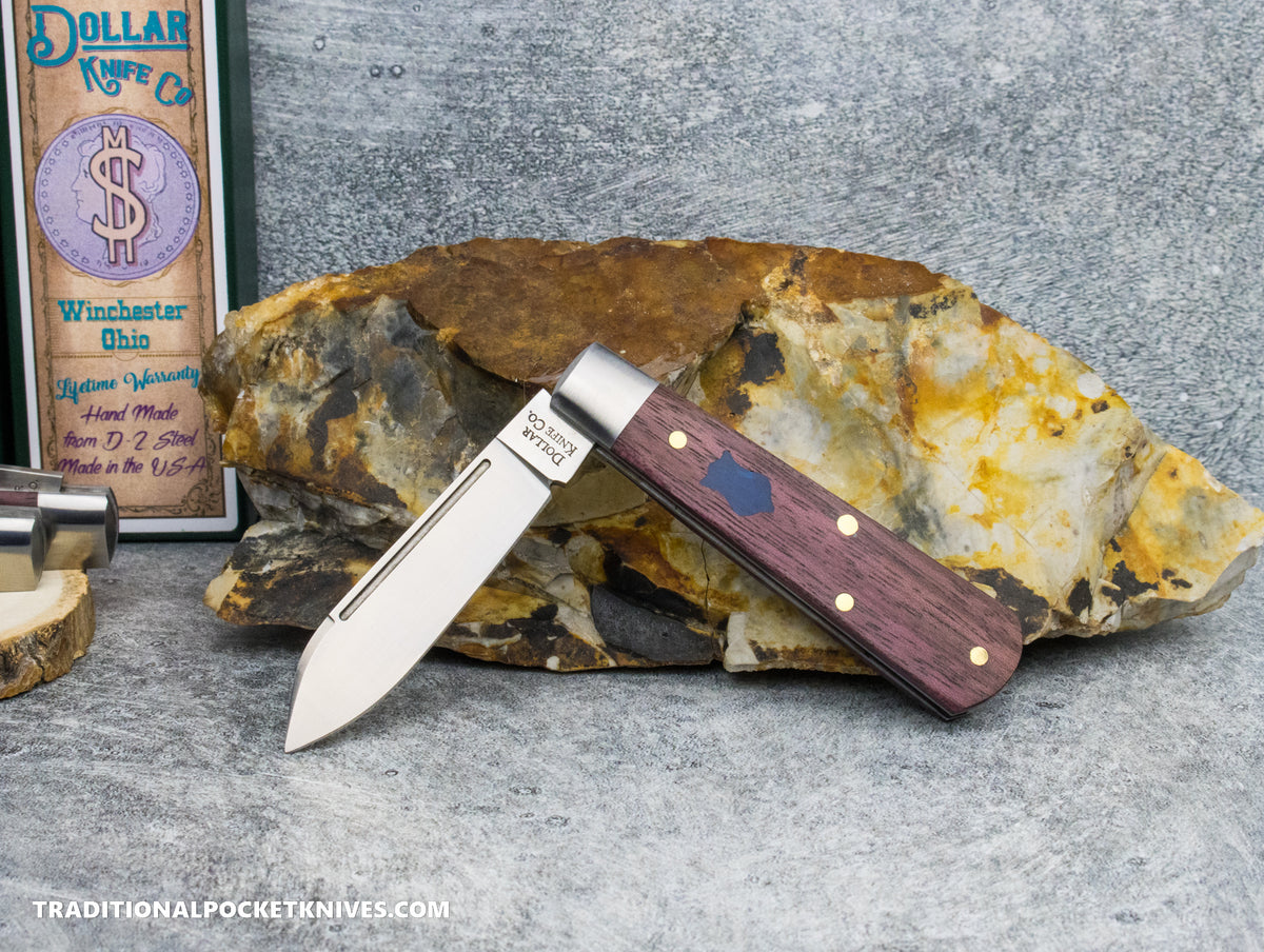 Cooper Cutlery Dollar Knife Co. Bloodwood Blue Shield Jack (BW BS)