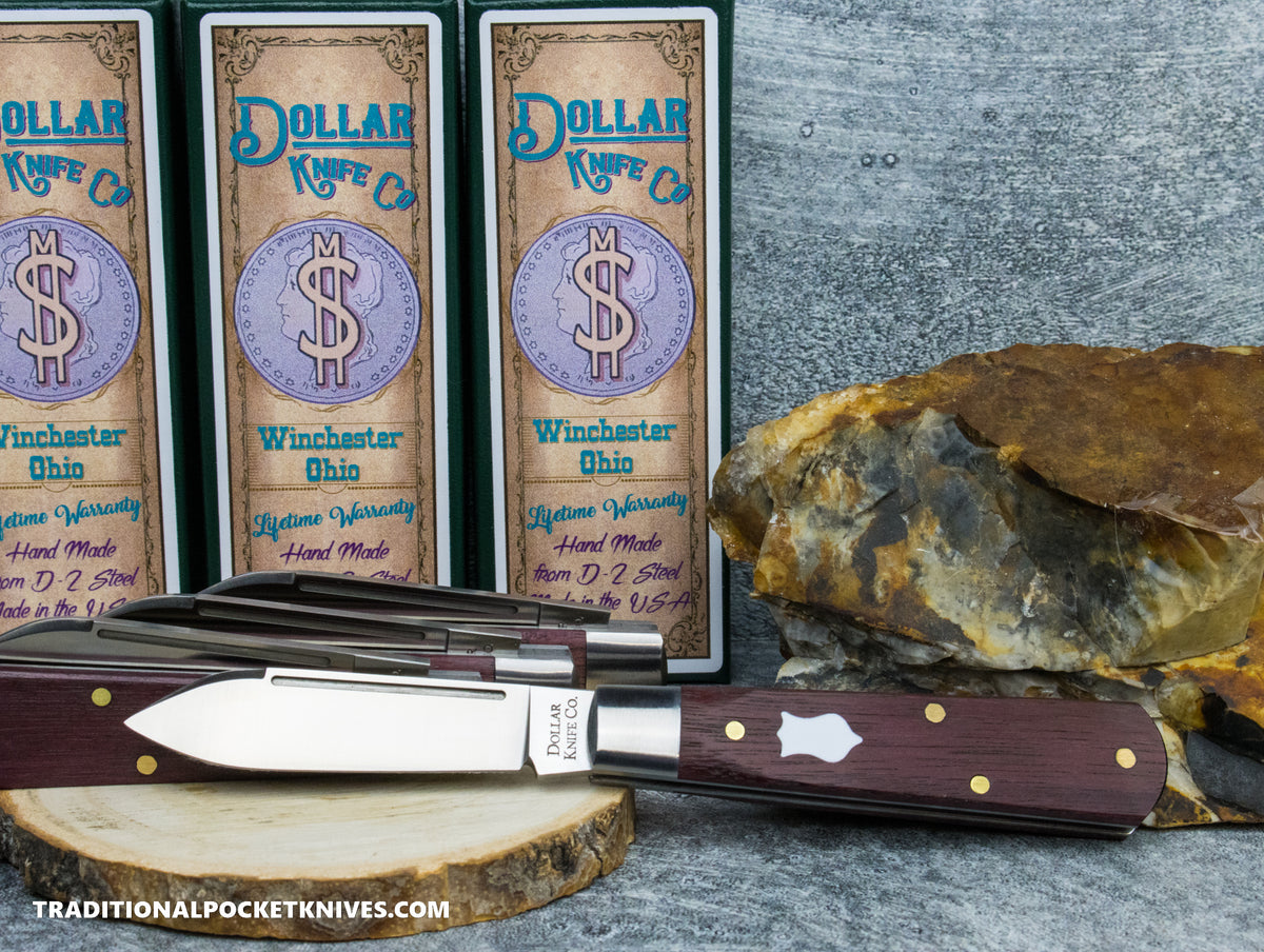 Cooper Cutlery Dollar Knife Co. Bloodwood White Shield Jack (BW WS)