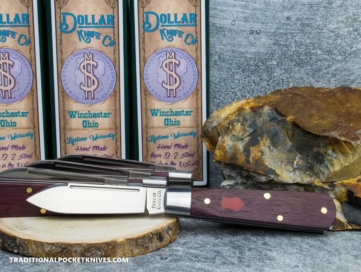 Cooper Cutlery Dollar Knife Co. Bloodwood Red Shield Jack (BW RS)