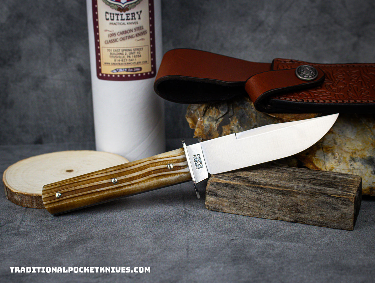 Great Eastern Cutlery #H30123 &quot;Practical Knives&quot; Hunter Knife Jigged Frontier Bone