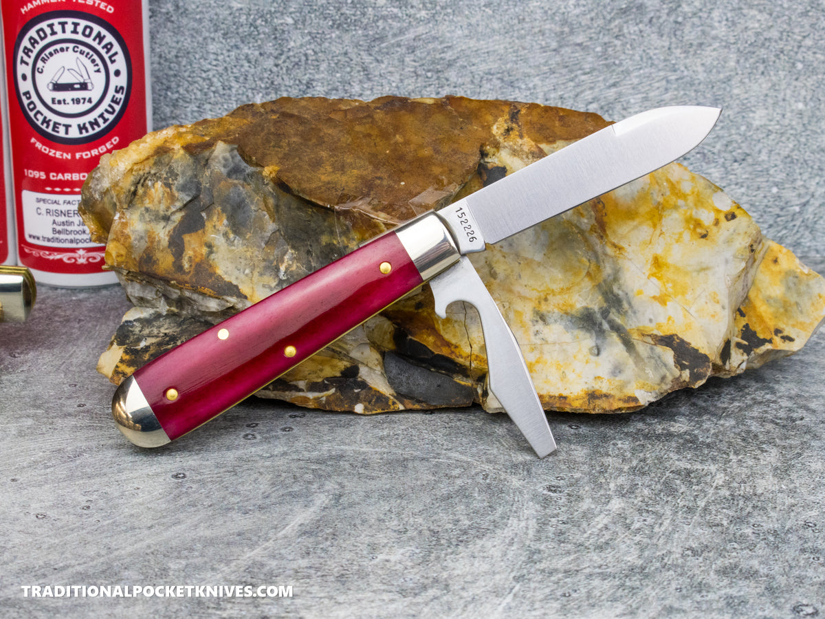 Great Eastern Cutlery #152226CL Tidioute Cutlery Crown Lifter Smooth Red Bone - Special Factory Order