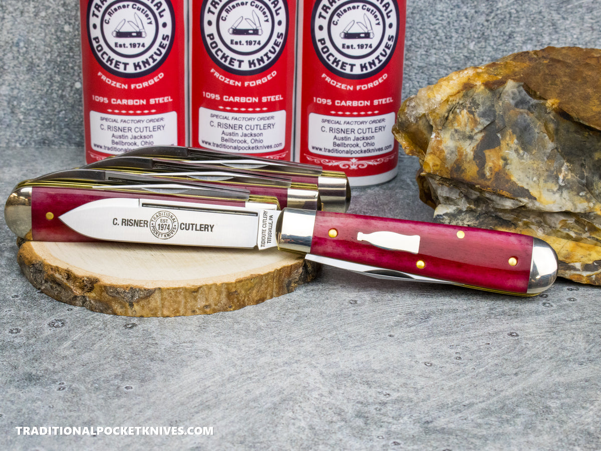 Great Eastern Cutlery #152226CL Tidioute Cutlery Crown Lifter Smooth Red Bone - Special Factory Order