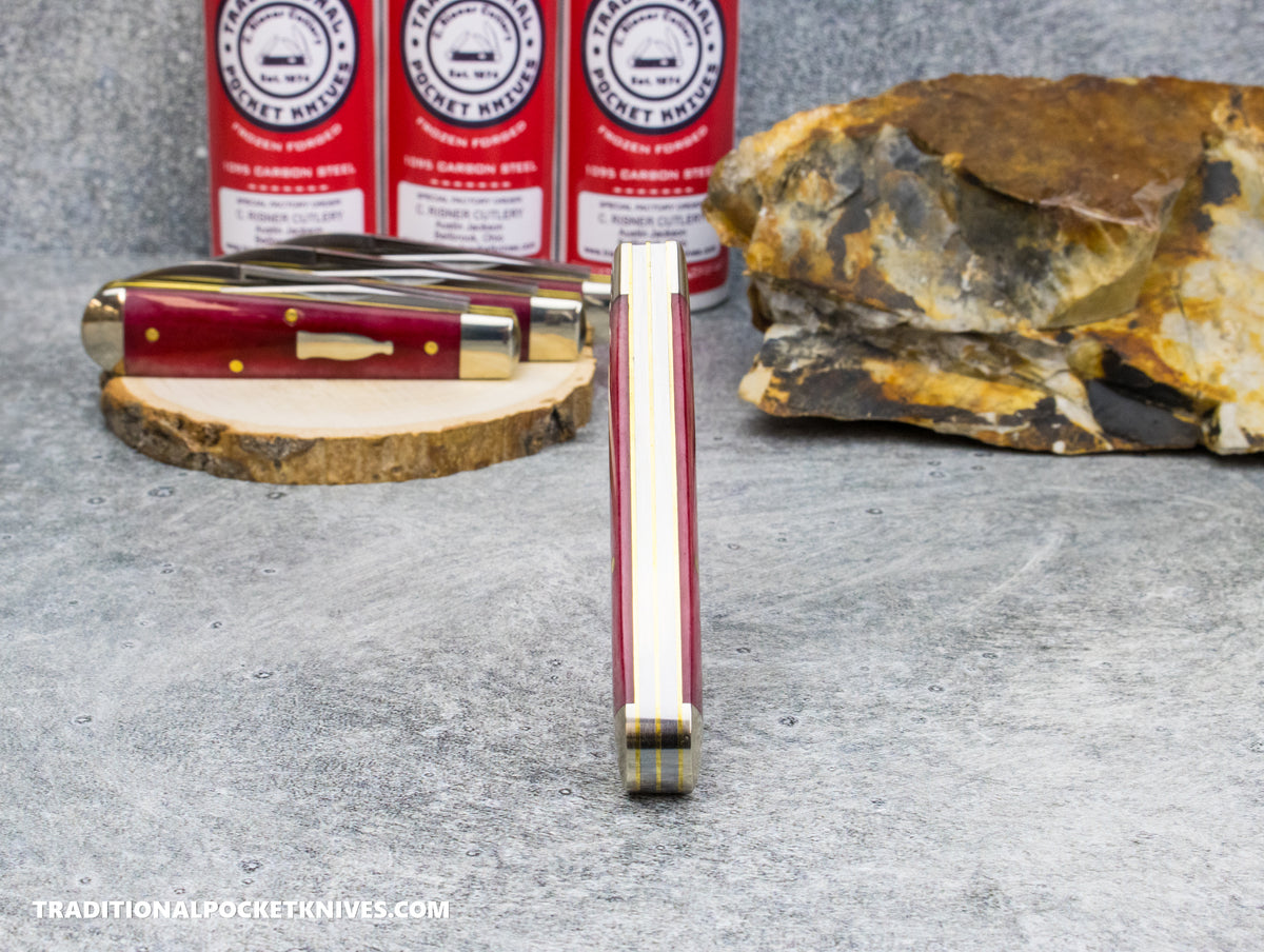 Great Eastern Cutlery #152226CL Tidioute Cutlery Crown Lifter Smooth Red Bone - Special Factory Order