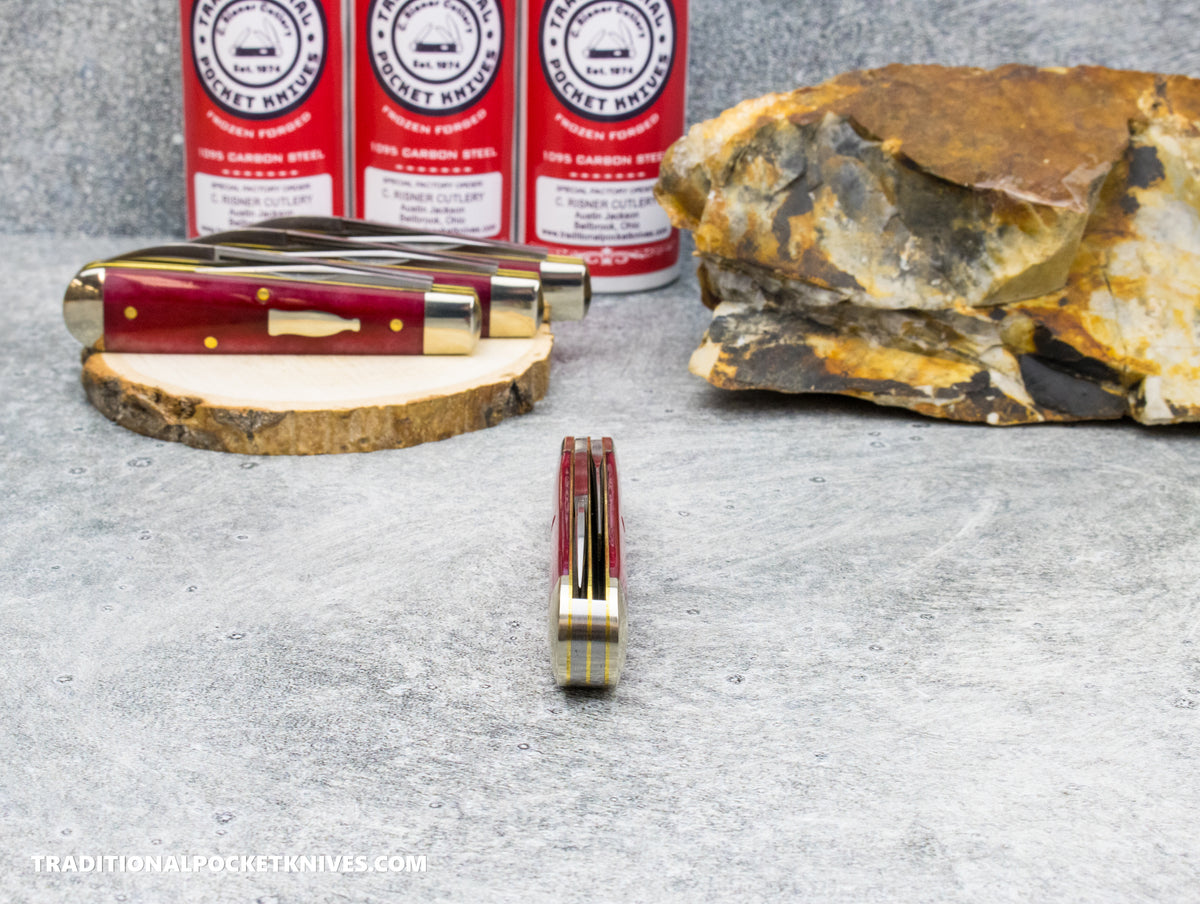 Great Eastern Cutlery #152226CL Tidioute Cutlery Crown Lifter Smooth Red Bone - Special Factory Order