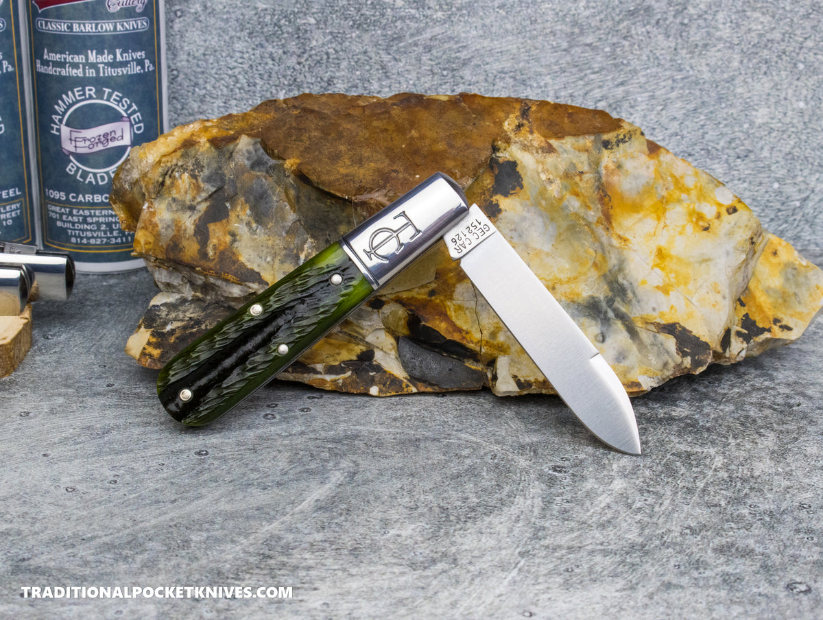 Great Eastern Cutlery #152126STL Tidioute Cutlery Barlow Green Jigged Marrow Bone