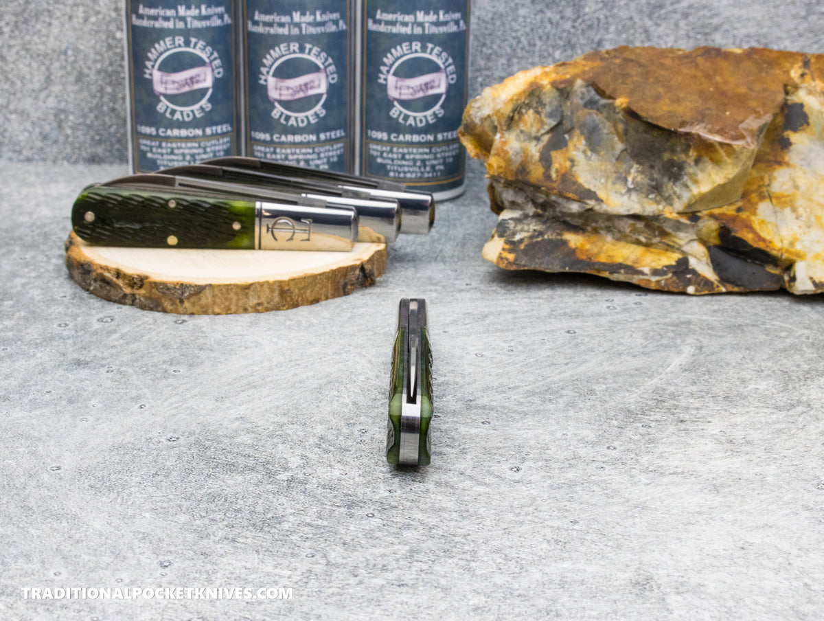Great Eastern Cutlery #152126STL Tidioute Cutlery Barlow Green Jigged Marrow Bone