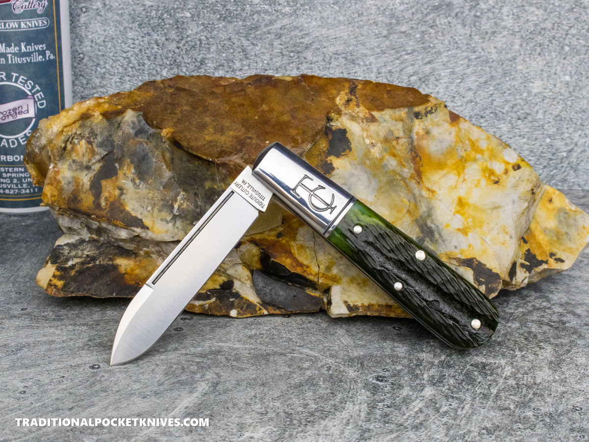 Great Eastern Cutlery #152126STL Tidioute Cutlery Barlow Green Jigged Marrow Bone