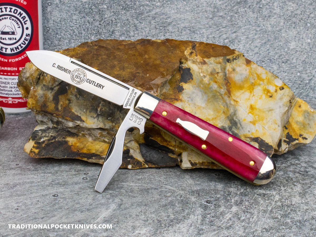 Great Eastern Cutlery #152226CL Tidioute Cutlery Crown Lifter Smooth Red Bone - Special Factory Order