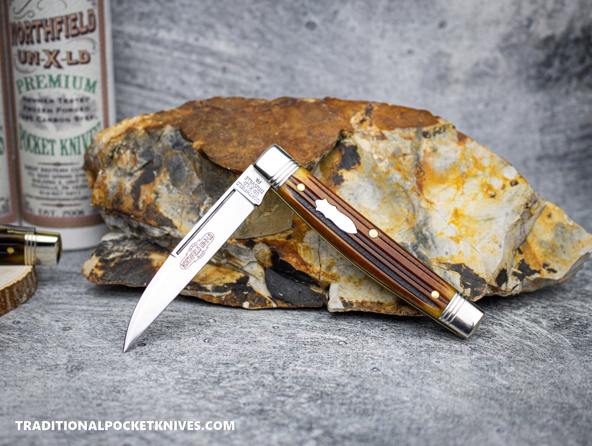 Great Eastern Cutlery #130124 Northfield UNXLD Whip Antique Yellow